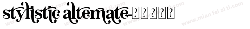 stylistic alternate字体转换